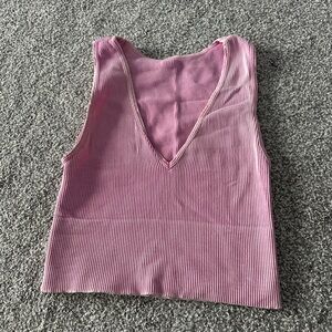 Pink Striped Tank Top